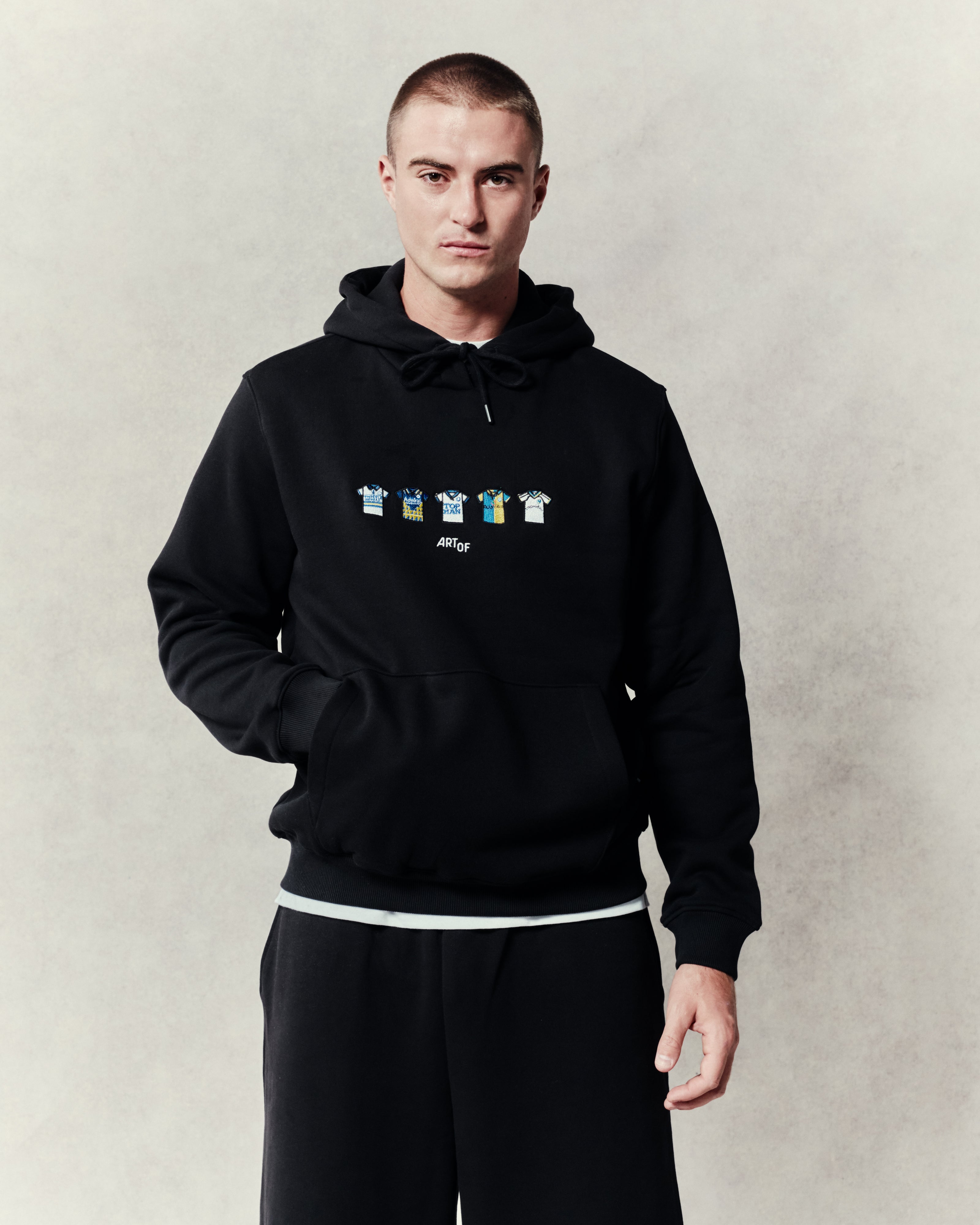 ART OF x Leeds Embroidered Classics Black Hoodie | Shop Football