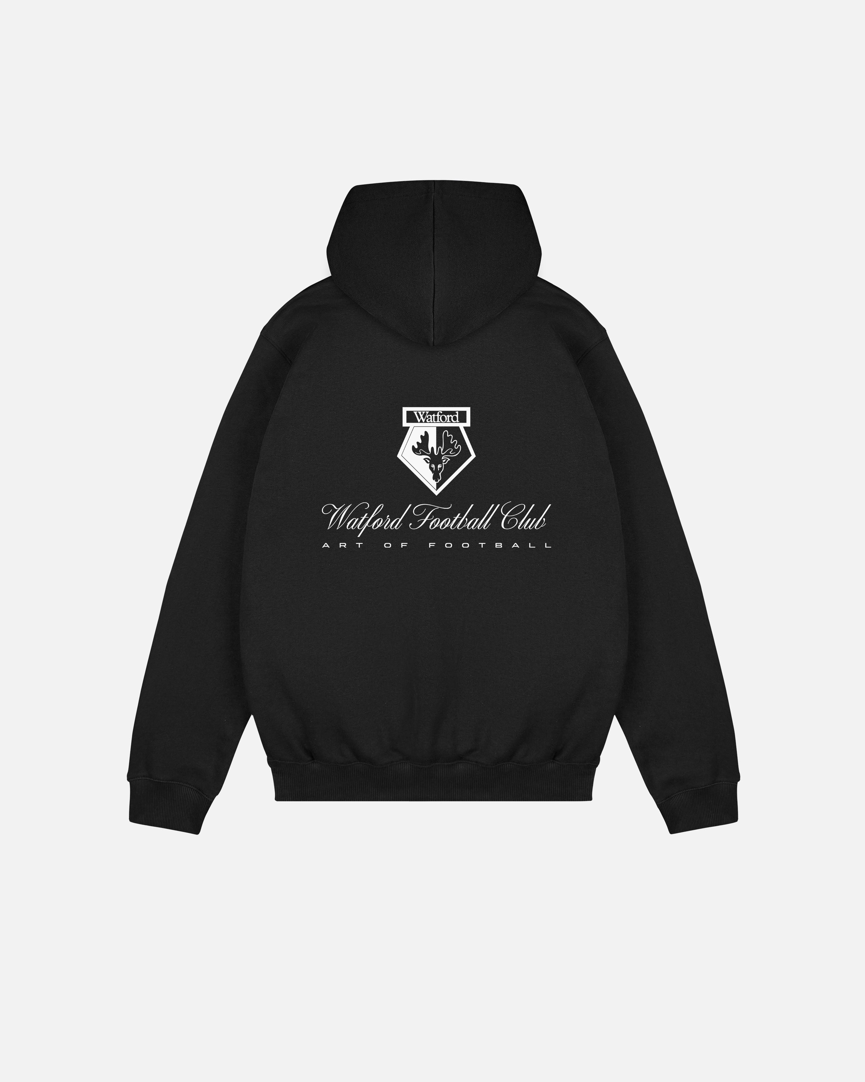 ART OF x Watford Heritage Hoodie | Black Printed Football Sweat