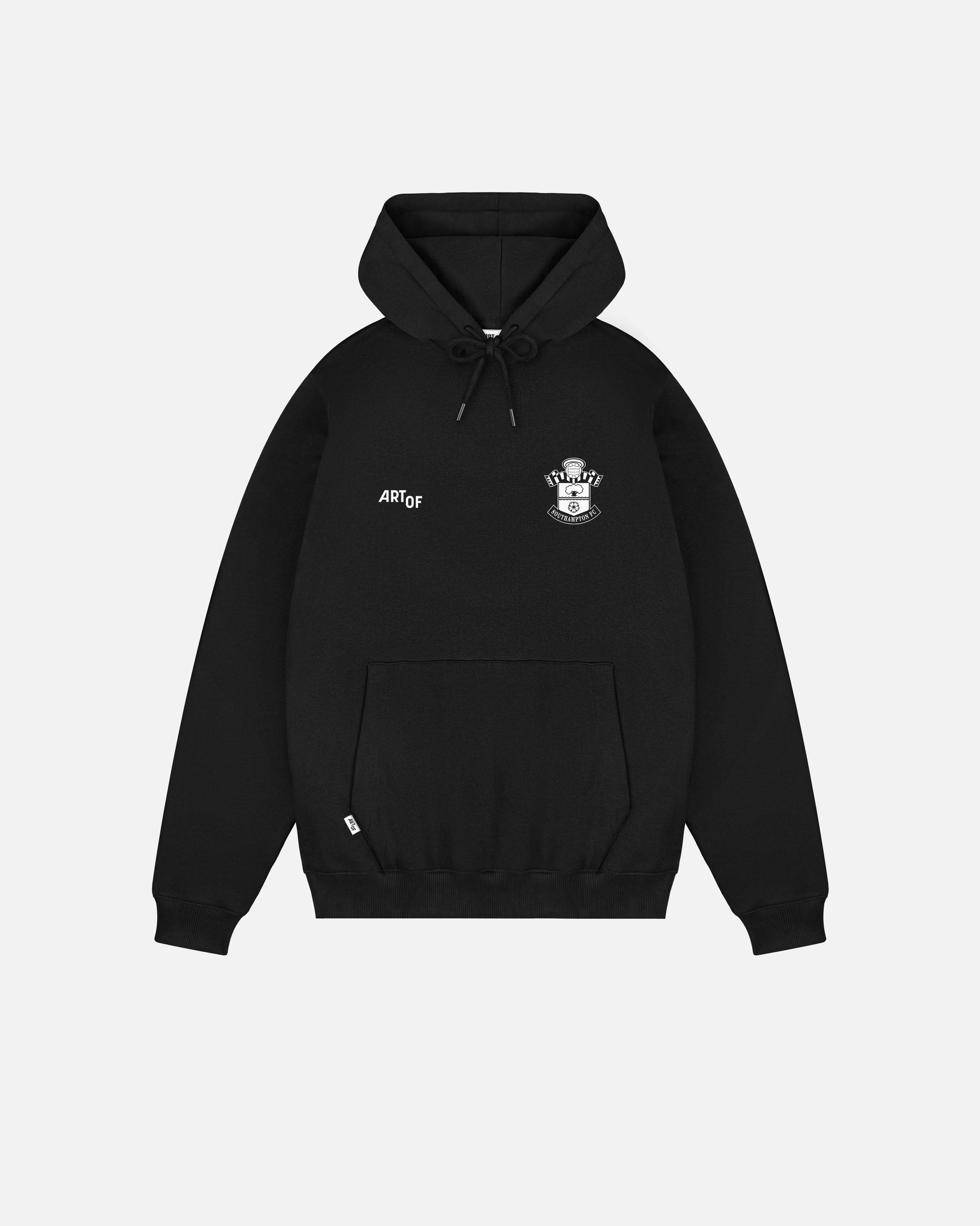 ART OF x Southampton Heritage Hoodie | Black Printed Football Sweat