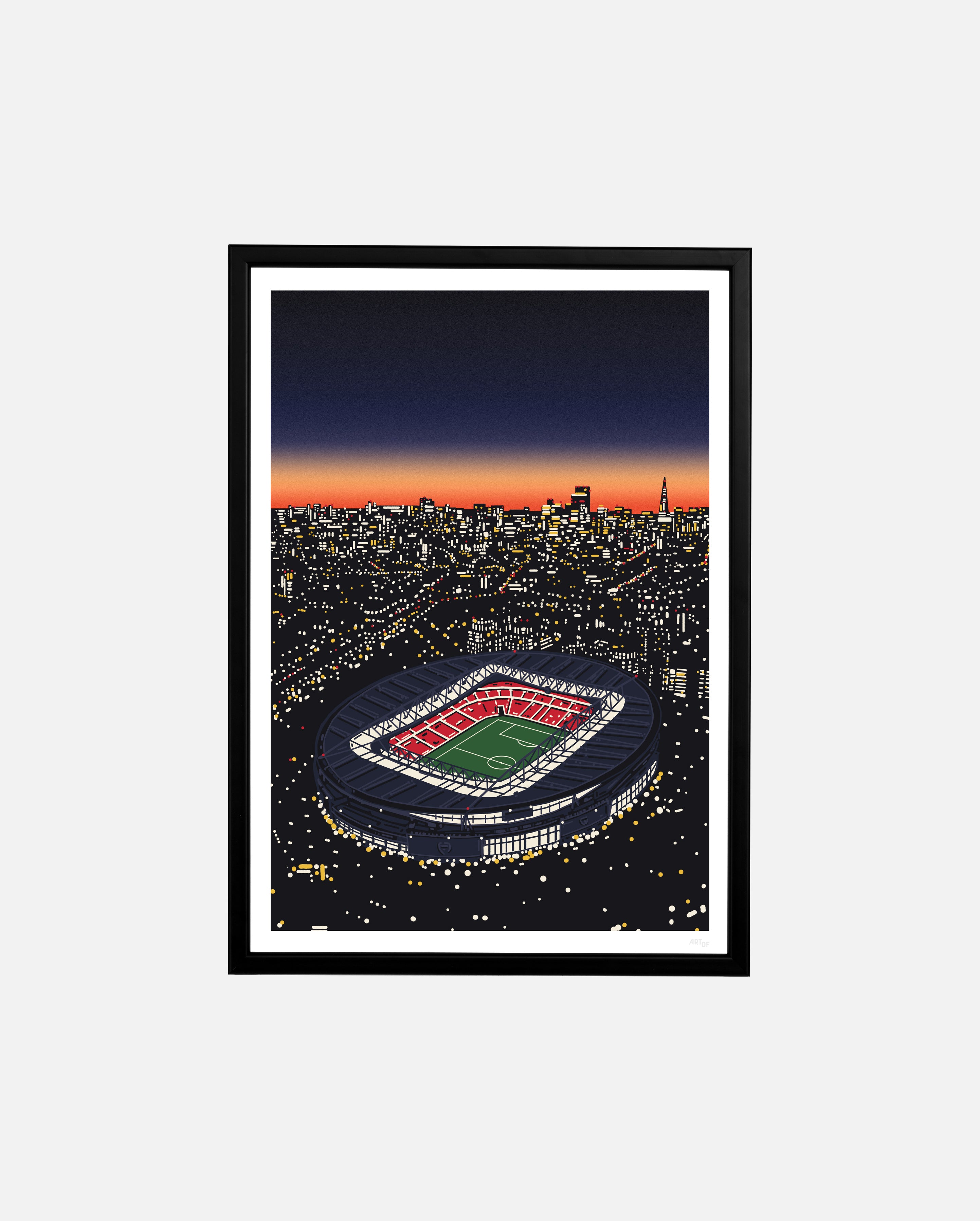 ART OF AFC Under The Lights Framed Print | Football Art