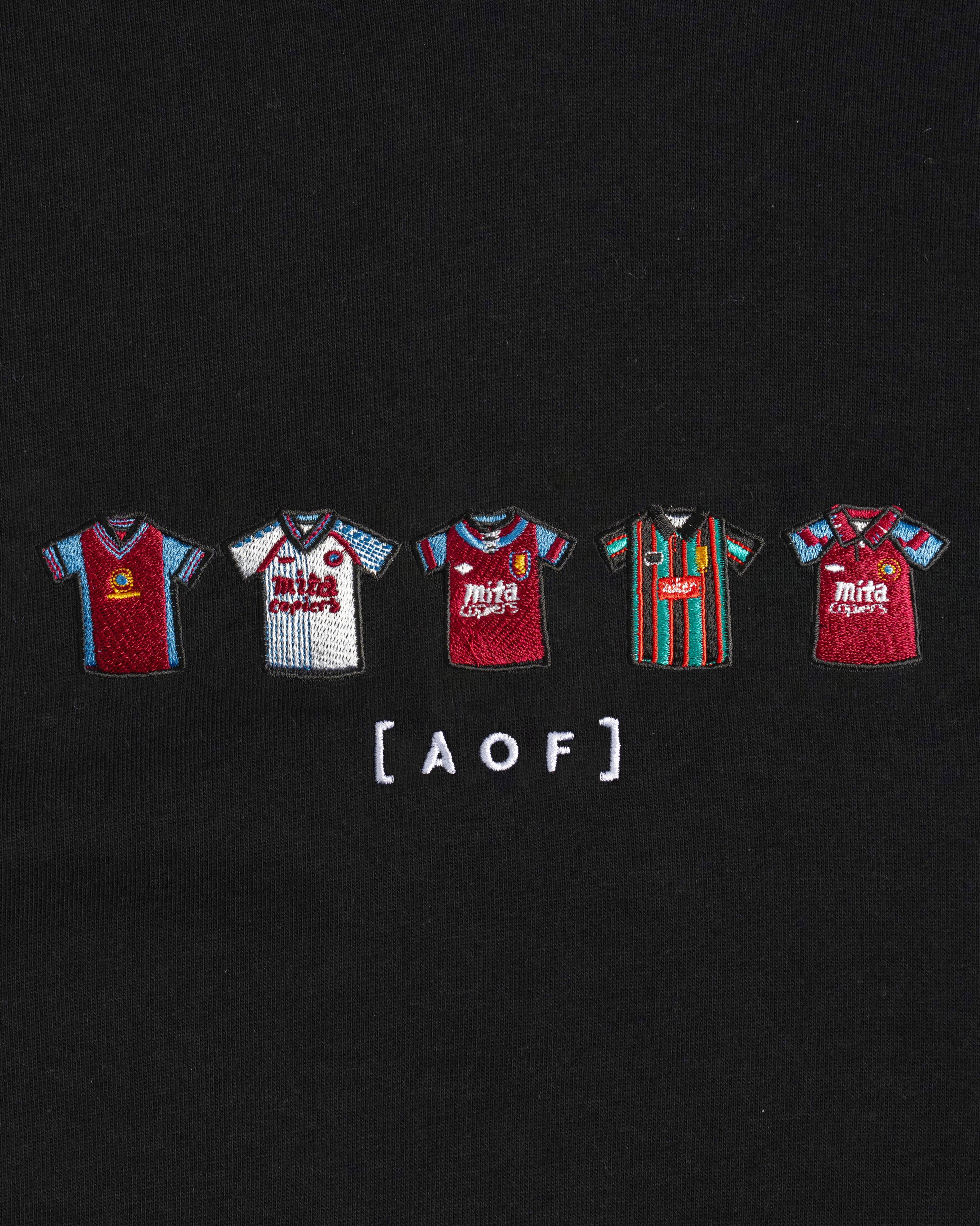 AOF AVFC Embroidered Classics | Black Hoodie | Art of Football