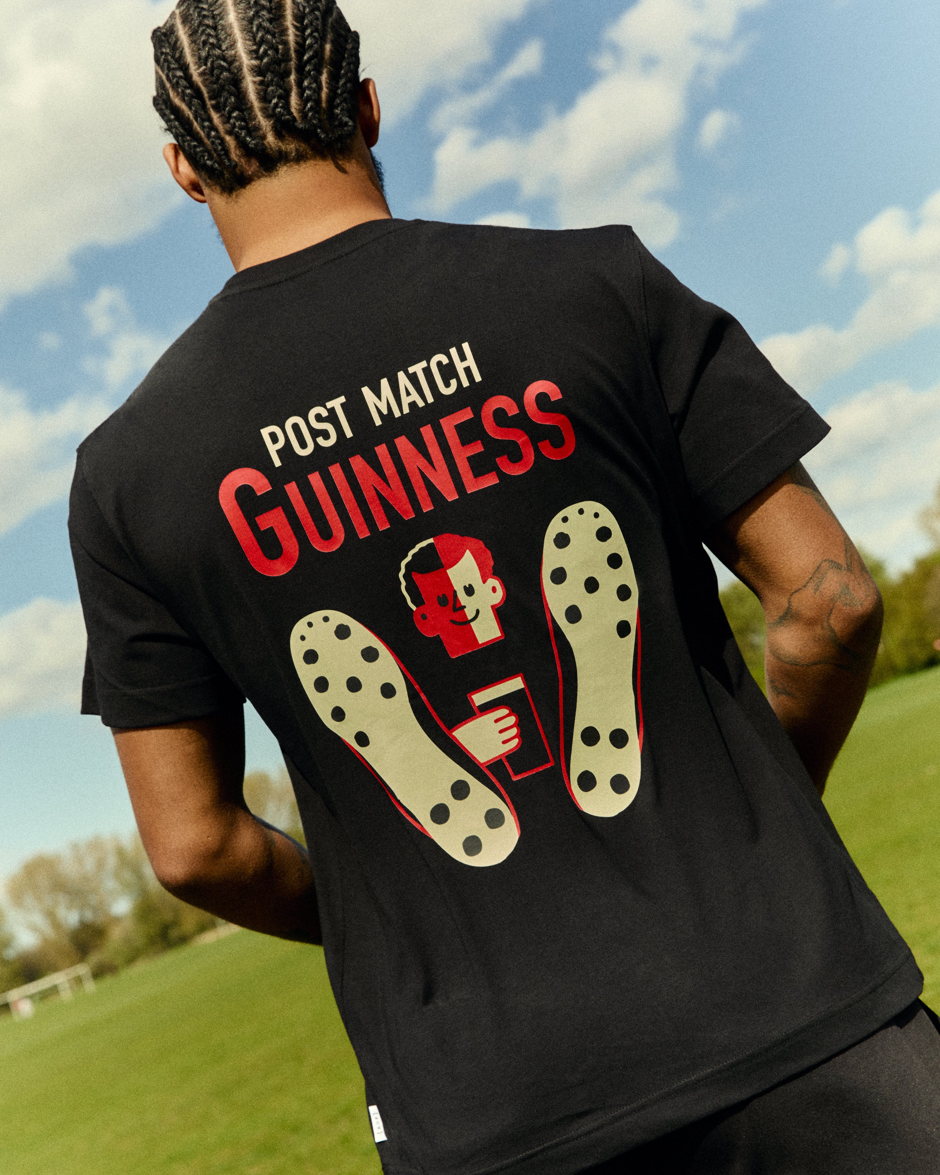 AOF X Guinness Post Match Guinness Tee | Black | Art Of Football