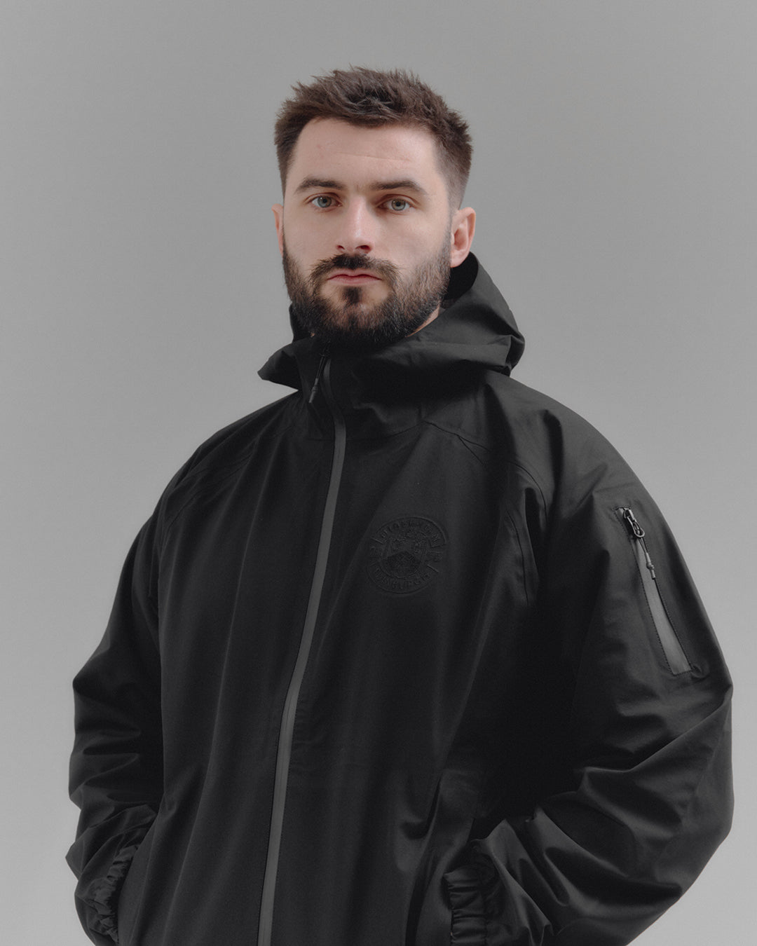 AOF Hibernian Shell Jacket | Black Coat | Art of Football