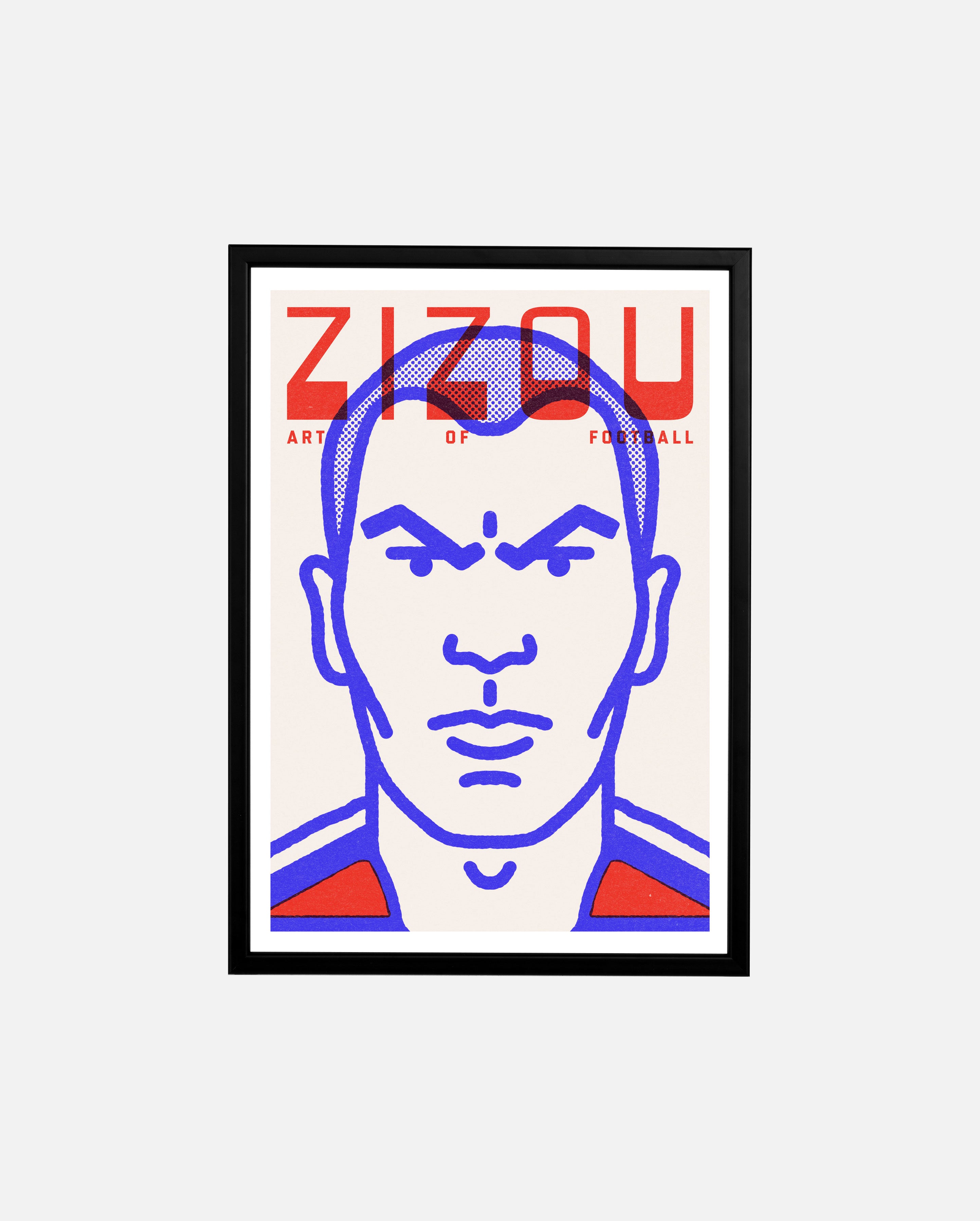 AOF Zizou Framed Print | Wall Art | Art of Football
