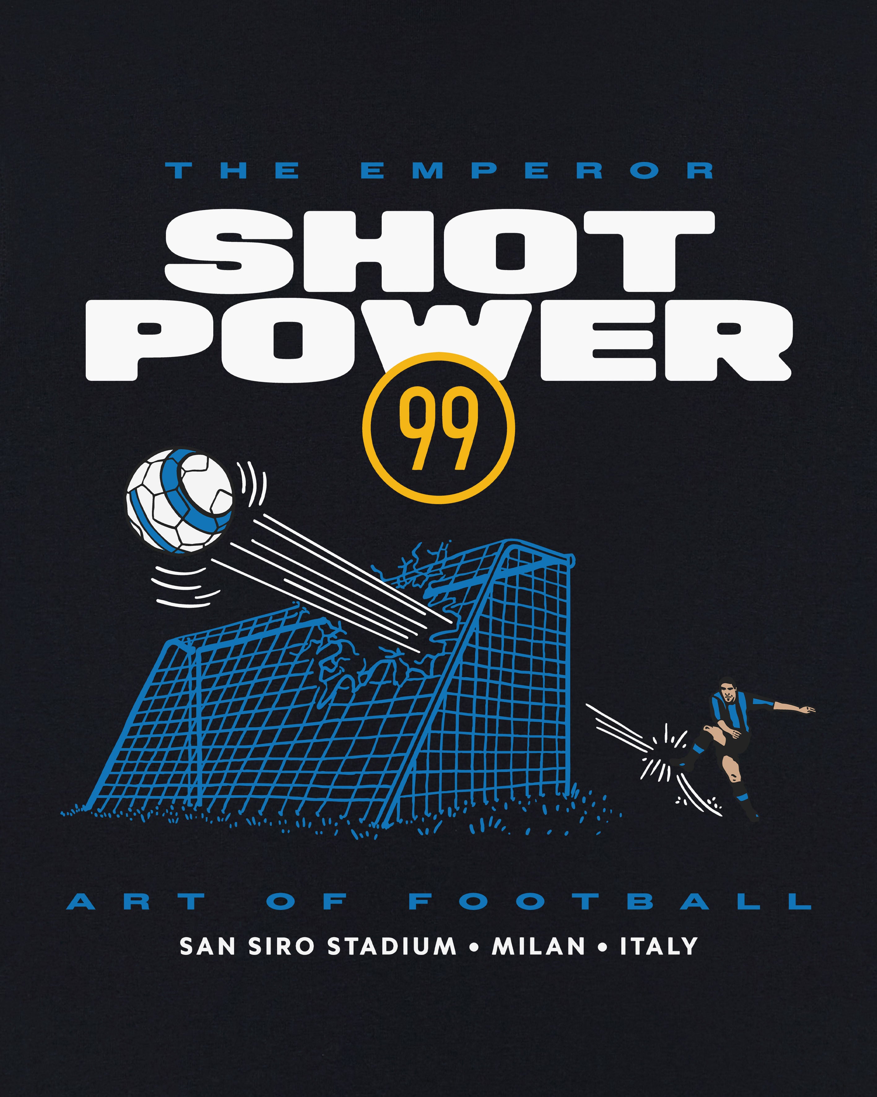 AOF Shot Power 99 Tee | Black Graphic T-shirt | Art of Football