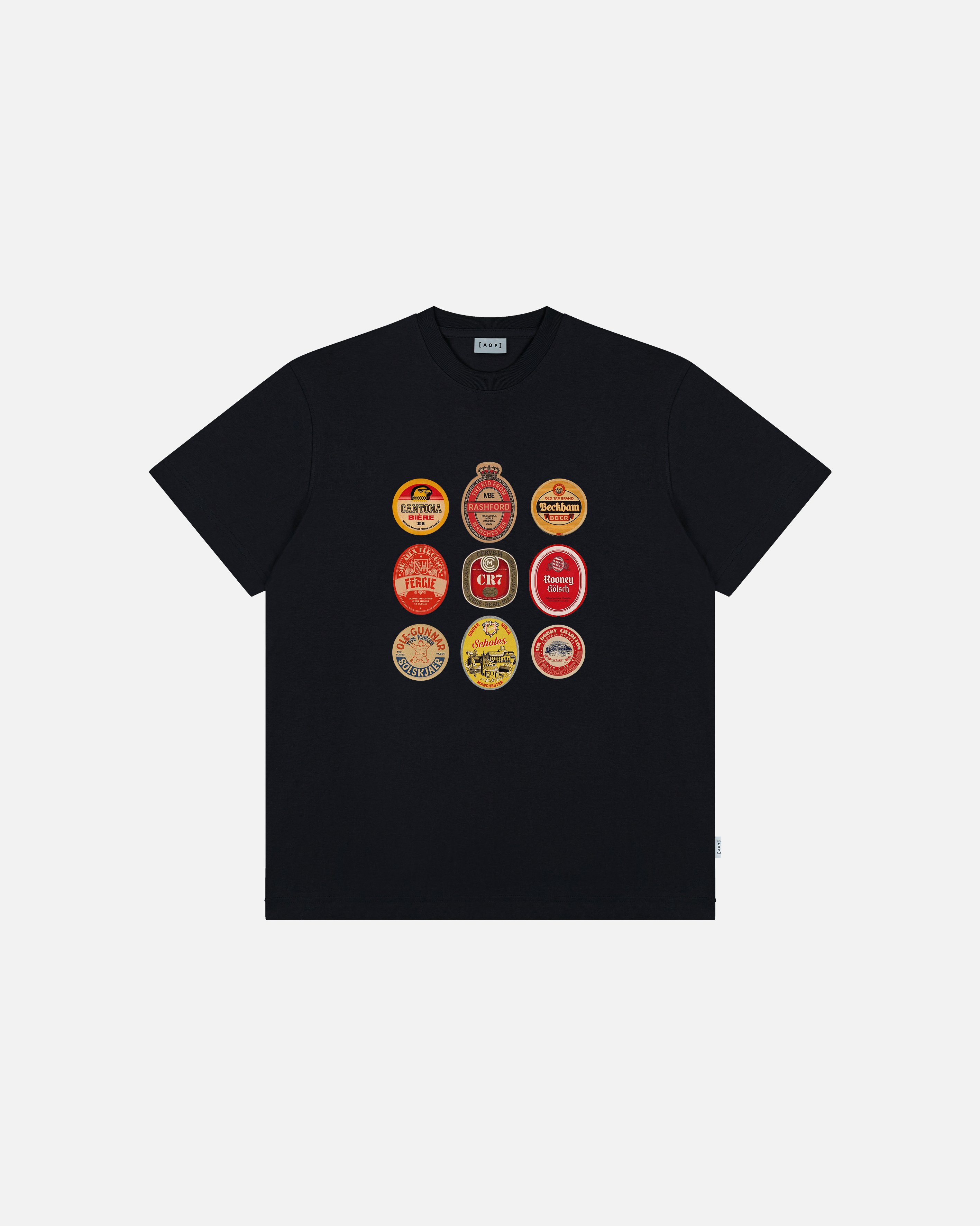 AOF Brewed At United's Theatre Tee | Black T-shirt | Art of Football