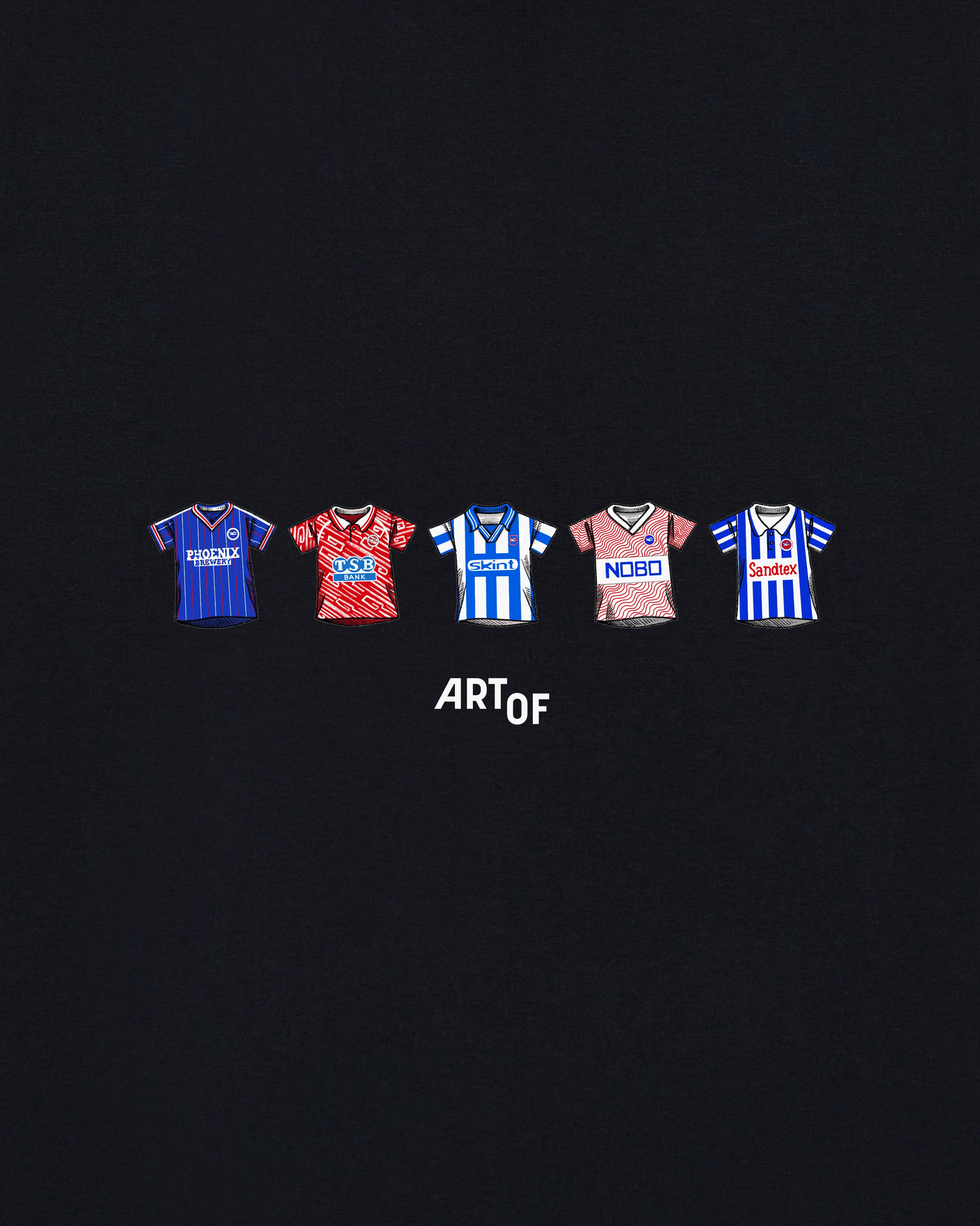 ART OF Football Brighton Classics Tee | AOF x BHAFC Black T-shirt
