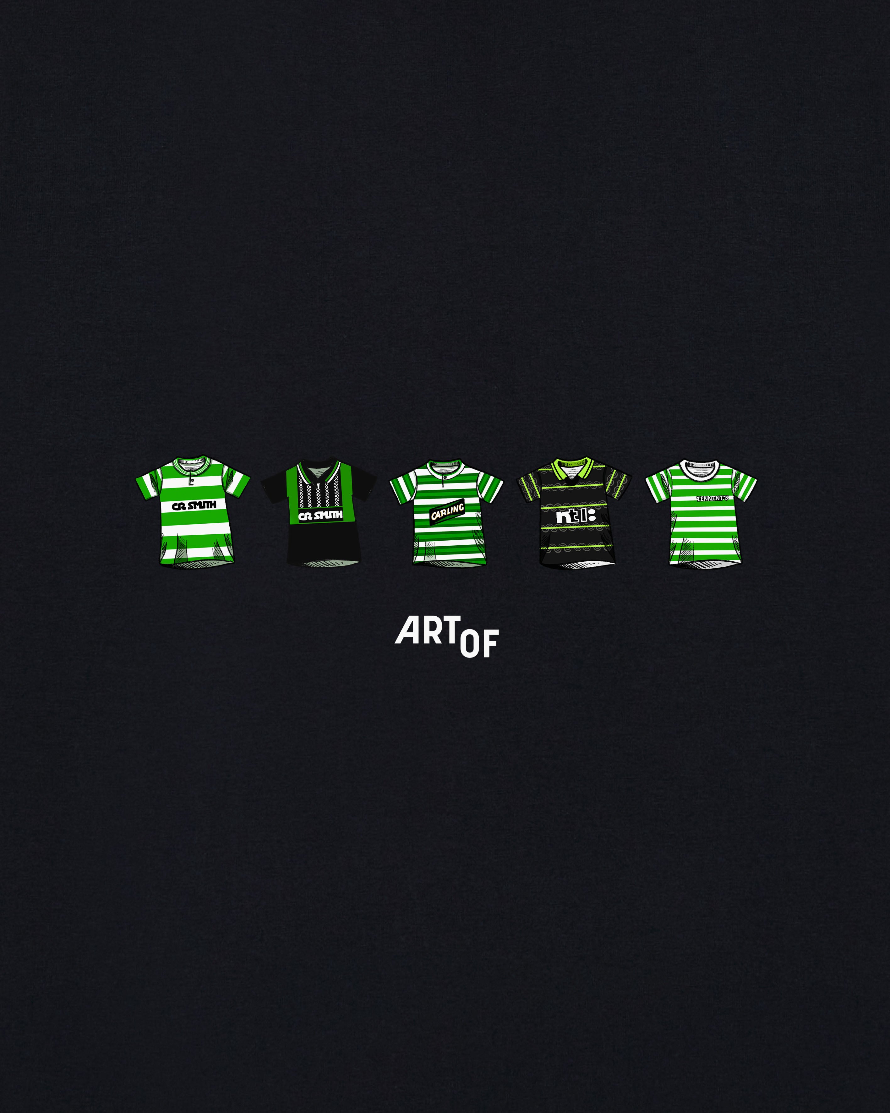 ART OF Bhoys Printed Classics Tee | Black Graphic Football T-shirt