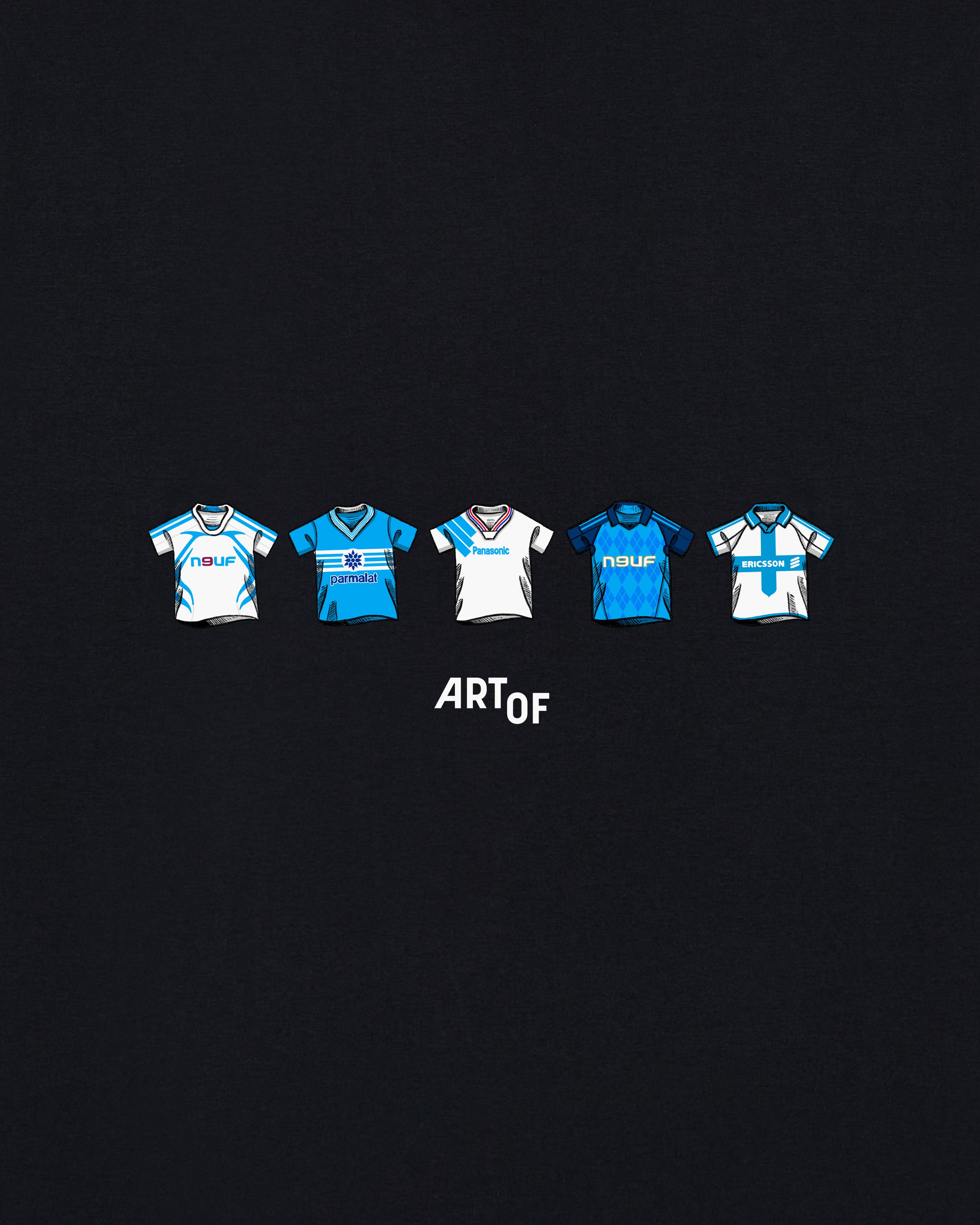 ART OF Marseille Printed Classics Tee | Black Graphic Football T-shirt