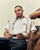 AOF Oxford 90s Tee | White Graphic T-shirt | Art of Football