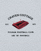 AOF Fulham Craven Cottage Embroidered Hoodie | Grey | Art of Football