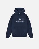 AOF x Leeds 90s Hoodie | Navy Embroidered Top | Art of Football