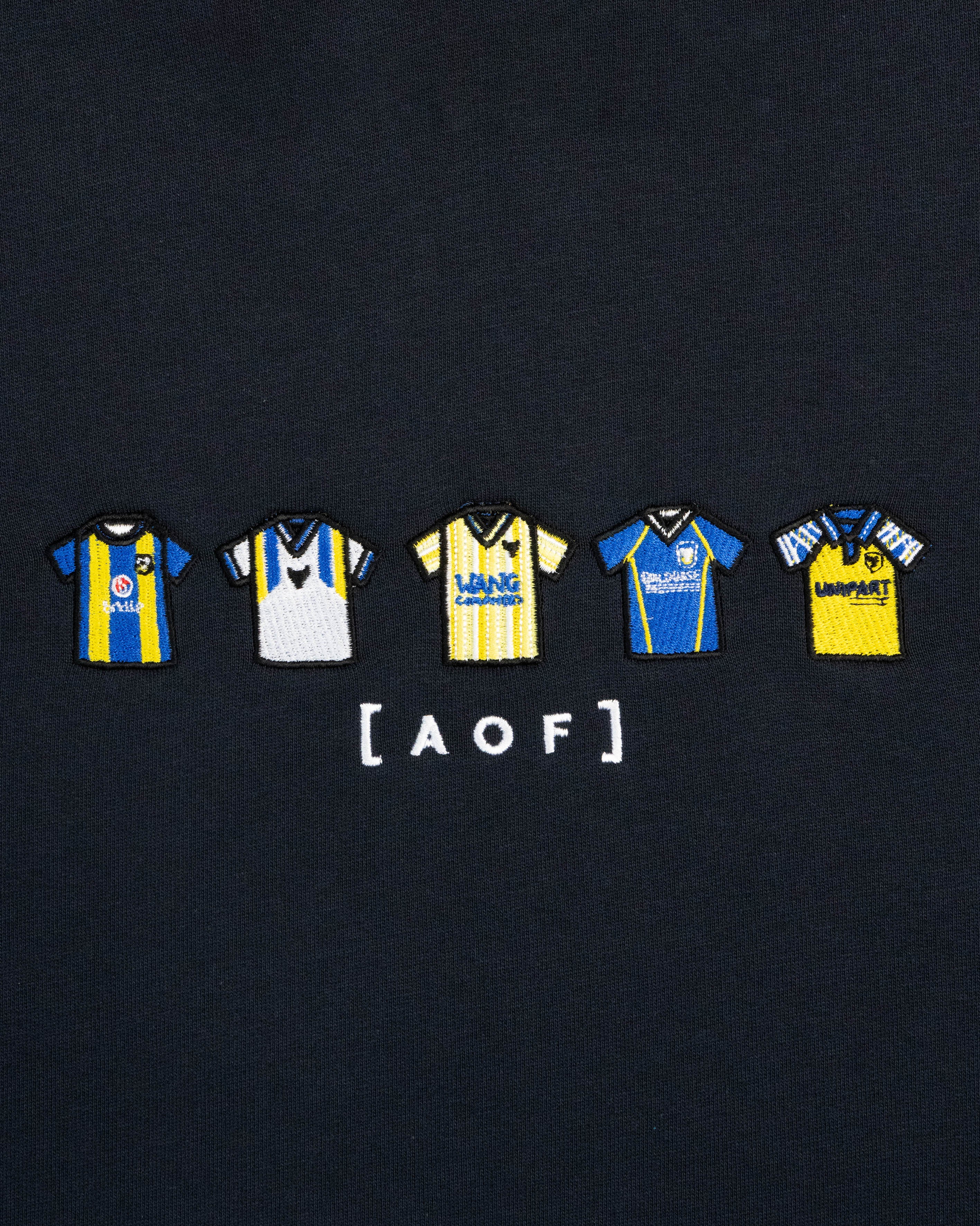 AOF Oxford United Embroidered Classics | Navy Sweat | Art of Football