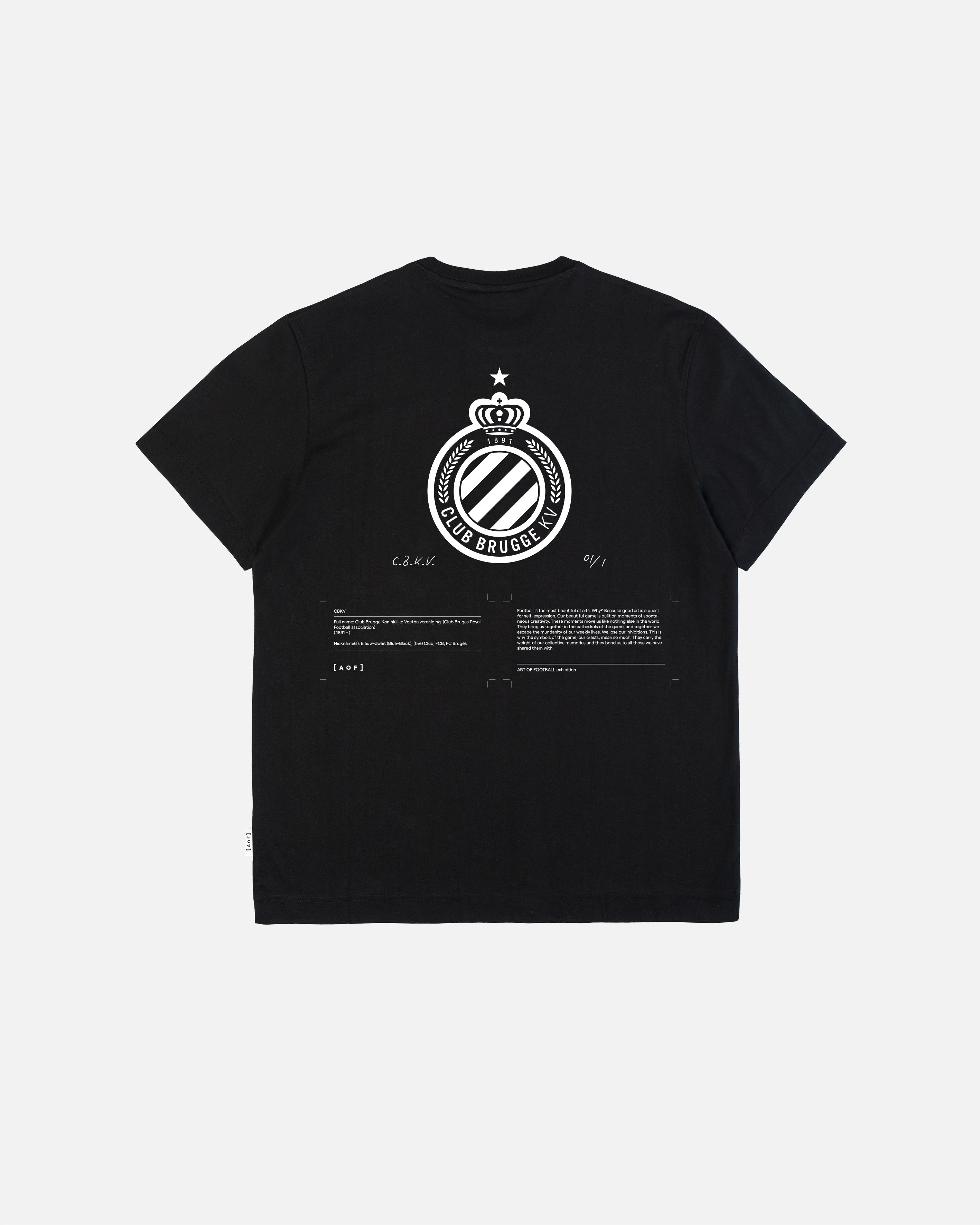 AOF x Club Brugge Exhibition Tee | Black T-shirt | Art of Football