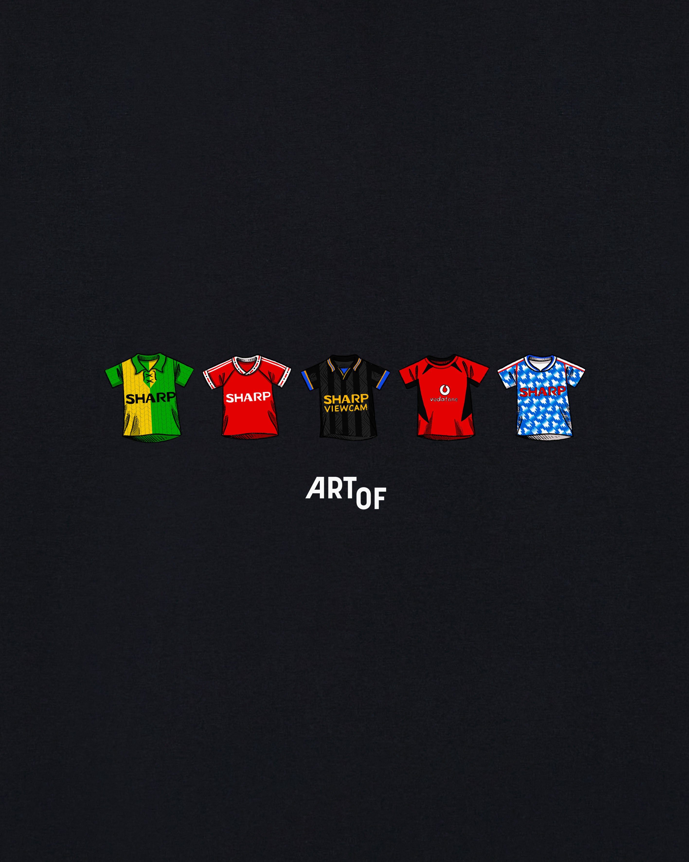 ART OF United Printed Classics Tee | Black Graphic Football T-shirt