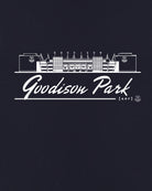 AOF Everton Goodison Park Tee | Navy Graphic T-shirt | Art of Football